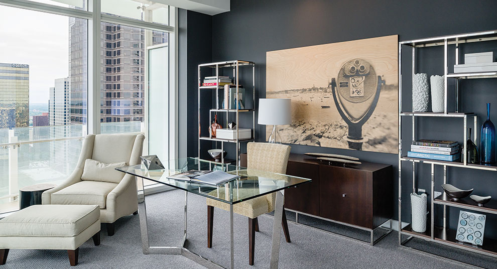 Museum Tower Luxury Condos in Downtown Dallas Model Interiors Transitional 10